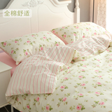 韩式纯棉床单床笠被罩被套四件套床上用品4三件套1.8双人1.2m床