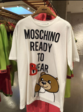 海外正品代购moschino莫斯奇诺奶瓶卡通小熊印花纯棉T恤16春夏款