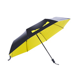 韩国创意小恶魔太阳伞全自动晴雨伞 折叠 女两用黑胶遮阳伞小黑伞