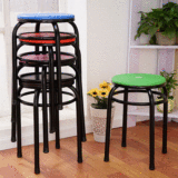 包邮时尚宜家小圆凳子家用实木餐凳简约现代彩色方凳简易凳子特价