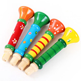 奥尔夫乐器宝宝多彩木制彩色小喇叭唢呐儿童益智趣味玩具2-3-4岁