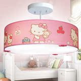 儿童卧室书房间吸顶灯KT凯蒂猫LED节能吊灯女孩宜家粉色灯具包邮