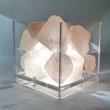 喜马拉雅水晶盐灯  正方形台灯 透明有机玻璃台灯 个性创意时尚