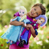 迪士尼正品冰雪奇缘爱莎公主安娜公主毛绒玩具芭比娃娃布偶可批发
