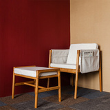 创意休闲单人沙发椅 北欧布艺带坐垫电脑椅卧室简约现代椅子