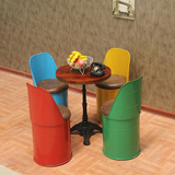欧式个性户外阳台休闲家用铁艺桌椅三件套五件套圆桌咖啡茶几组合