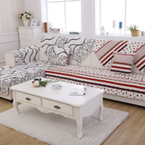 欧式四季沙发垫布艺简约现代组合沙发坐垫防滑皮沙发巾套双面全盖