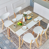斯品家居 餐桌椅组合现代简约小户型实木餐桌4/6人饭桌西餐厅家用