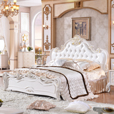 罗曼蒂克欧式床法式床田园描金雕花床爆款双人床1.8米 婚床公主床
