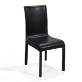 仁乐餐椅 家用餐桌椅现代休闲餐椅简约靠背餐椅 时尚黑色白色皮椅