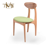 北欧椅子个性休闲咖啡椅简约餐椅时尚日式创意实木蝴蝶椅白橡木