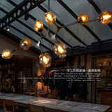 美式LED分子铁艺玻璃树枝客厅餐厅吊灯魔豆吊灯简约北欧创意咖啡