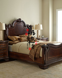 美式实木床法式复古做旧1.8米婚床北欧简约家具1.5米双人床公主床