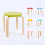 加固圆凳子现代简约实木组装成人换鞋凳家用儿童幼儿园小板凳矮凳