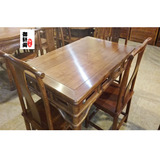 红木餐桌非洲花梨木长方形餐桌实木中式餐桌饭桌明式餐桌一桌六椅