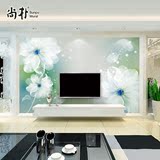 3d立体客厅电视背景墙纸欧式三D大型壁画简约个性壁纸时尚百合花