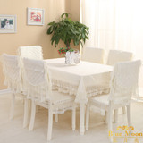 金盏花纯色餐桌布椅套椅垫茶几布台布圆桌布欧式田园布艺桌椅套装