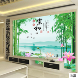 中式大型壁画电视客厅沙发背景墙壁纸3d无纺布墙纸家和富贵竹子