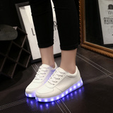 七彩闪光灯发光鞋LED夜光鞋USB充电男女鞋荧光鞋韩版潮流休闲板鞋