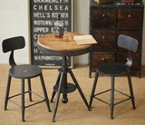 个性高椅复古吧凳创意吧台椅子时尚咖啡厅桌椅简约高凳子实木吧椅