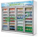 科雪饮料展示柜 超市便利冷藏柜 立式酒水展示柜 四开门冰箱