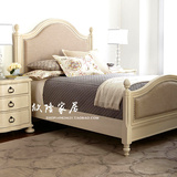 美式雕花软包床、水曲柳双人床、1.5、1.8米地中海实木双人床。