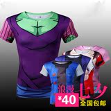 日系3D动漫英雄比克运动训练紧身衣速干短袖t恤男女装七龙珠衣服