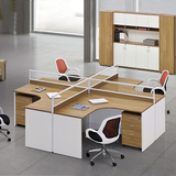 办公家具办公桌简约现代4人位组合屏风卡座员工位四人职员办公桌