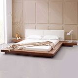 床1.5米1.8m实木床 现代简约北欧日式橡木特价榻榻米床单双人婚床