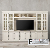 美式客厅卧室电视柜法式实木现代简约小户型古典复古组合酒柜书柜