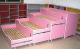 幼儿园专用床双人床午睡床儿童床幼儿床实木床多层床推拉床批发
