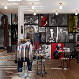 欧美个性人物客厅电视背景墙壁纸3D立体咖啡馆服装店墙纸定制壁画