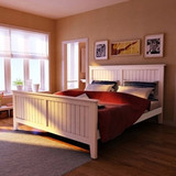 包邮实木床美式白色实气压箱式床高箱床储物床抽屉单人双人床床