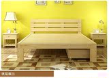 全实木松木床经济单人床双人床简易简单床宿舍床简约大气床1.5米