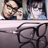 配近视眼镜框男女韩版潮 复古优雅个性板材大脸全框防辐射眼镜架
