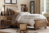 美式实木床1.5 1.8米公主床法式复古做旧双人床北欧简约卧室家具
