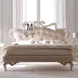 欧式时尚现代法式简欧美式新古典1.8实木软包雕刻双人公主床婚床