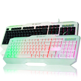 办公家用三色背光有线键盘台式电脑笔记本通用USB防水  游戏键盘