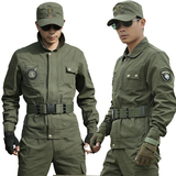 夏季纯棉军绿迷彩服套装男 户外101空降师军装特种兵野战作训服