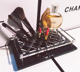 化妆台桌面收纳盒 笔刷 唇膏收纳透明插座展示架三层化妆品整理盒