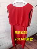 2016新款修身包臀流苏设计礼服夏红色连衣裙|31637A502-WJ