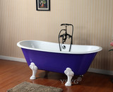 古典1700*710mm铸铁搪瓷独立浴缸 泡澡浴盆 带金属脚带全铜排水