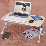 冷桌2016书架笔记本电脑桌简约现代书桌桌子懒人床上用学习可折叠