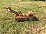 木头火箭儿童车仿真火箭汽车玩具车模型 木质工艺品摆件