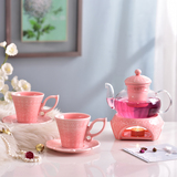 花茶壶花茶茶具欧式套装蜡烛加热玻璃陶瓷煮水果茶下午茶茶壶