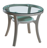 欧式圆形实木玻璃烤漆户型组合餐桌椅洽谈双层四人小会客圈椅630