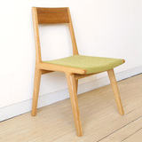包邮日式实木 北欧风格 北美进口白橡木餐椅 椅子 软垫椅子定制
