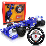 儿童玩具车模法拉利F1赛车男孩大型充电手柄方向盘电动遥控汽车