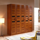 整体衣柜实木拉手简易板式家具二三四五门组装大衣柜宜家木质衣柜