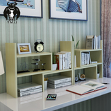 创意电脑桌上组合木质制书架桌面书柜简易置物架小型办公收纳架
